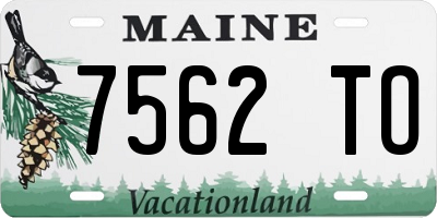 ME license plate 7562TO