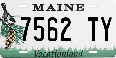 ME license plate 7562TY