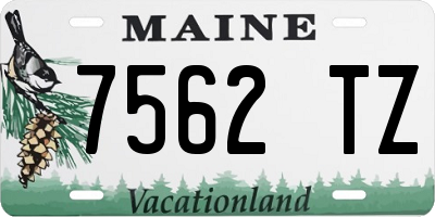 ME license plate 7562TZ
