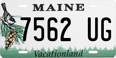 ME license plate 7562UG