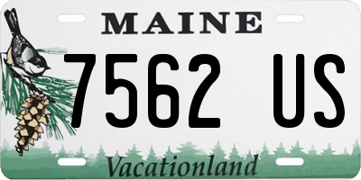 ME license plate 7562US