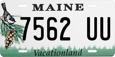 ME license plate 7562UU