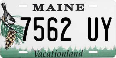 ME license plate 7562UY