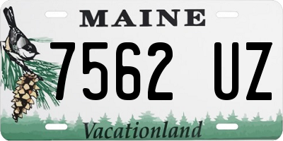 ME license plate 7562UZ