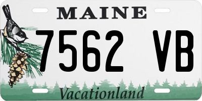 ME license plate 7562VB