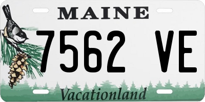 ME license plate 7562VE