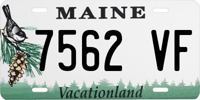 ME license plate 7562VF