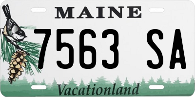 ME license plate 7563SA