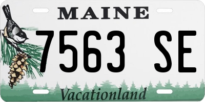 ME license plate 7563SE