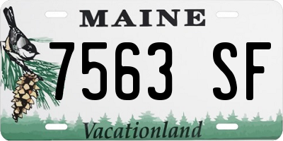 ME license plate 7563SF