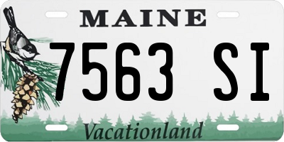 ME license plate 7563SI