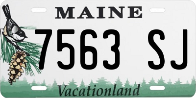 ME license plate 7563SJ