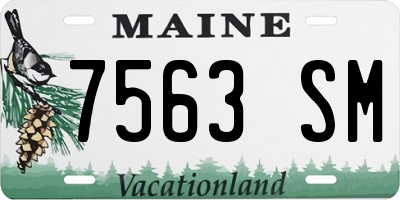 ME license plate 7563SM