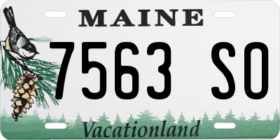ME license plate 7563SO