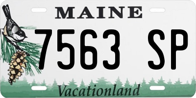 ME license plate 7563SP