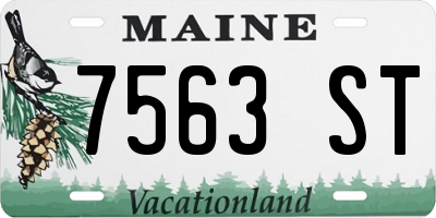 ME license plate 7563ST