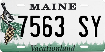 ME license plate 7563SY