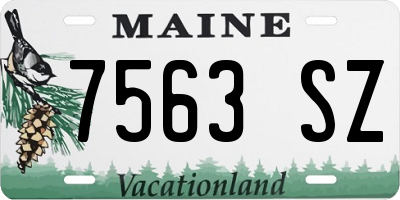 ME license plate 7563SZ