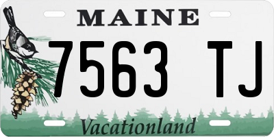 ME license plate 7563TJ