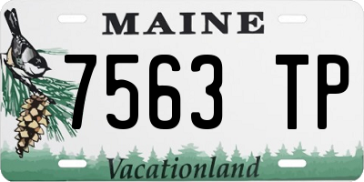 ME license plate 7563TP