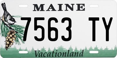 ME license plate 7563TY