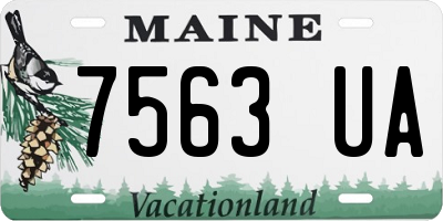 ME license plate 7563UA