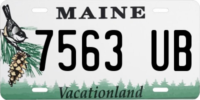 ME license plate 7563UB