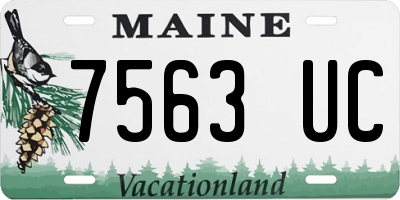 ME license plate 7563UC