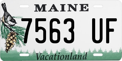 ME license plate 7563UF
