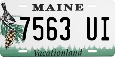 ME license plate 7563UI