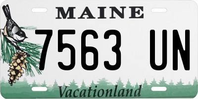 ME license plate 7563UN