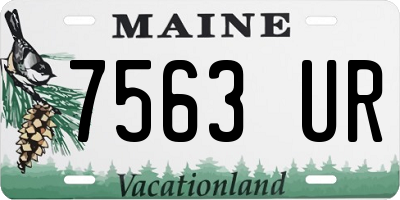 ME license plate 7563UR