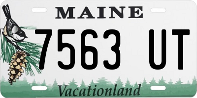 ME license plate 7563UT
