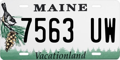 ME license plate 7563UW