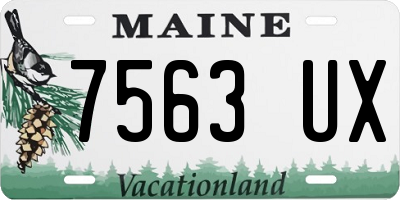 ME license plate 7563UX