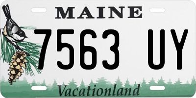 ME license plate 7563UY