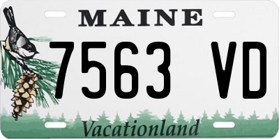 ME license plate 7563VD