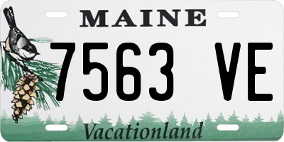 ME license plate 7563VE