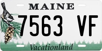 ME license plate 7563VF