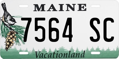 ME license plate 7564SC
