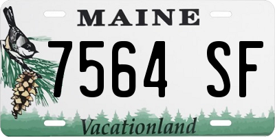 ME license plate 7564SF