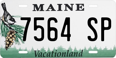 ME license plate 7564SP