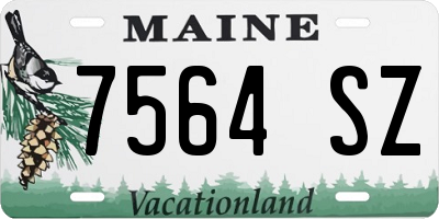 ME license plate 7564SZ