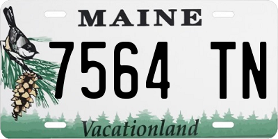 ME license plate 7564TN
