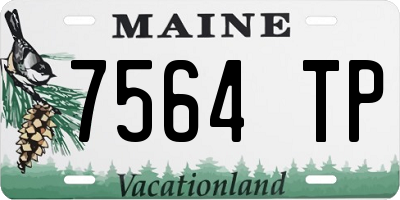 ME license plate 7564TP