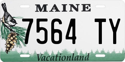 ME license plate 7564TY