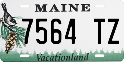 ME license plate 7564TZ