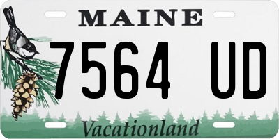 ME license plate 7564UD