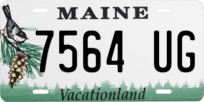 ME license plate 7564UG