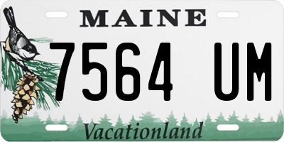 ME license plate 7564UM